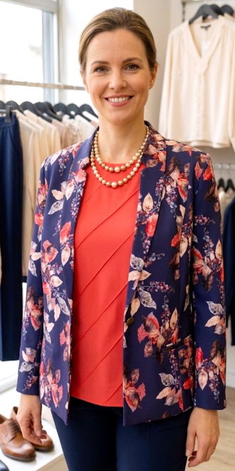 Dámske elegantné sako, 44 / 46 / xl / xxl