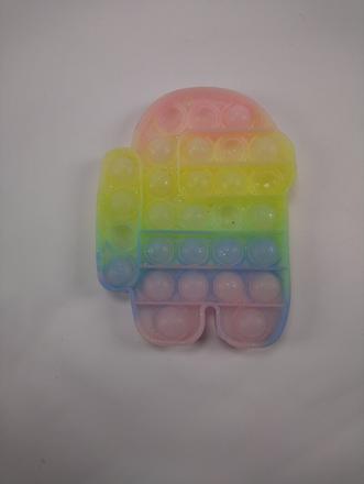 Pop it svetlo dúhový robot, 10,5 x 13,5 cm, 