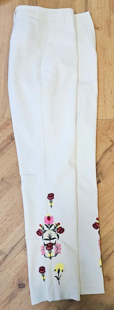Nohavice s vyšívanými kvetmi, orsay,34