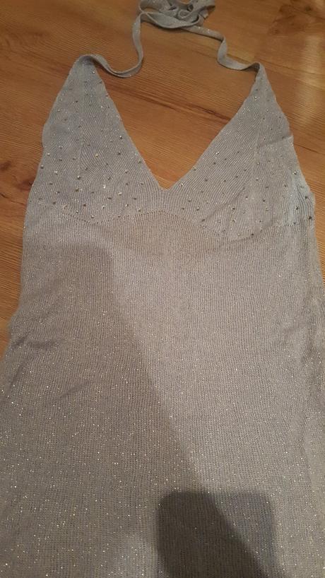 Bledomodré lesklé svetríky, s