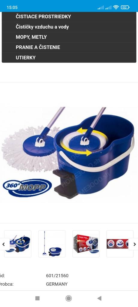 Náhradná hlavica k mopu rotačnému, 