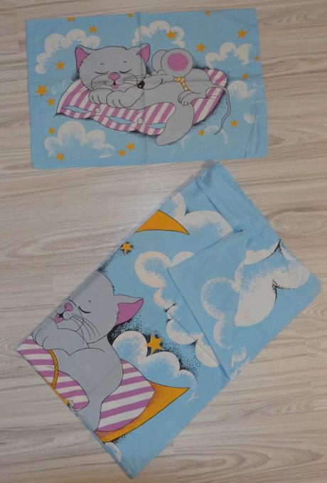 Obliečky spinkajúca mačička s myškou, šírka (cm): 70,dĺžka (cm): 130