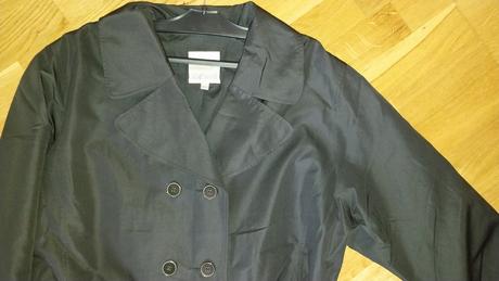 Čierny jarný/ jesenný kabátik pre moletku, 5xl