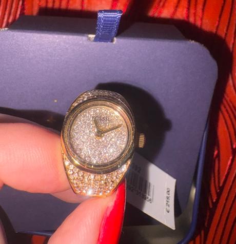 Fossil hodinky na prst s visačkou, fossil