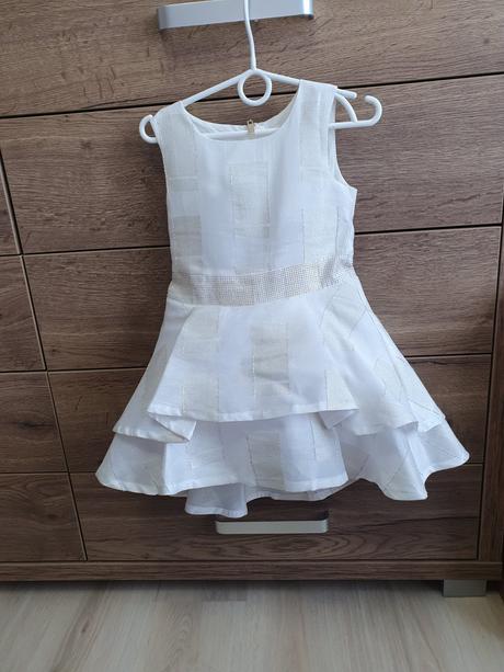 Šaty bielozlaté 116/122, 116