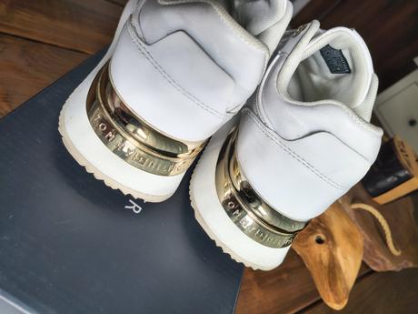 Tommy hilfiger kožené biele tenisky 37, tommy hilfiger,37
