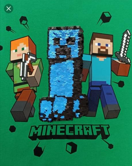 2x oblečené minecraft originál tričko, f&f,152