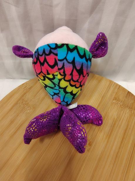Plyšová farebná rybka, trblietavé oči, ty, 18 cm,