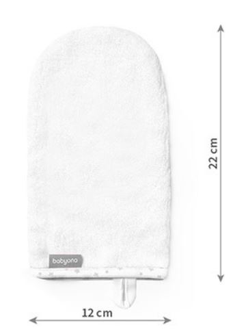 Babyono 347/06 bambusová rukavica na kúpanie biela,