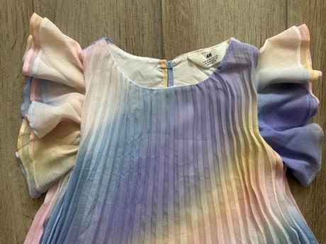 Plisované šaty pastel h&m 128, h&m,128