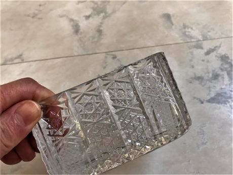 Kryštálová kazetka /popolník bohemia,