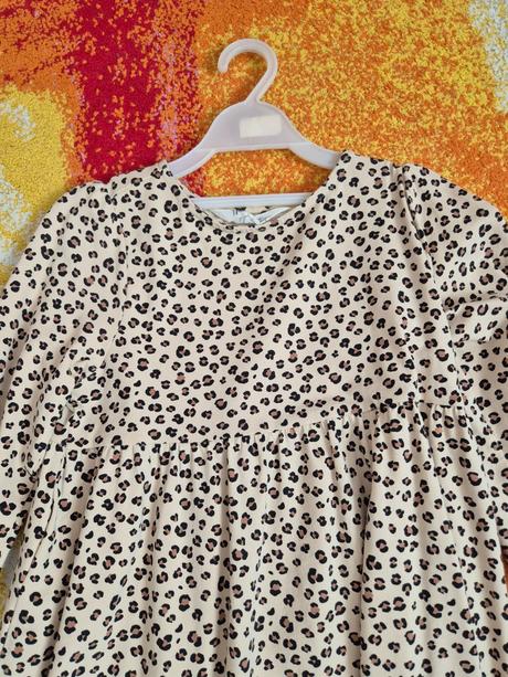 Leopardie šaty, h&m,128