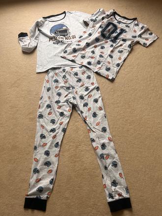 Pyžamo 3 časti nihavice, tričko s dlhým a krátkym, reserved,158