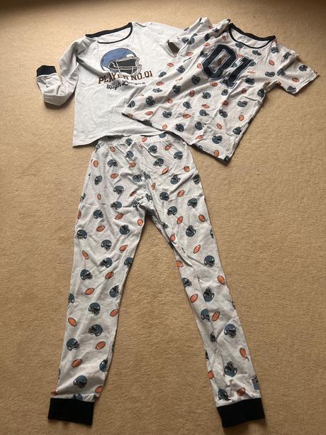 Pyžamo 3 časti nihavice, tričko s dlhým a krátkym, reserved,158