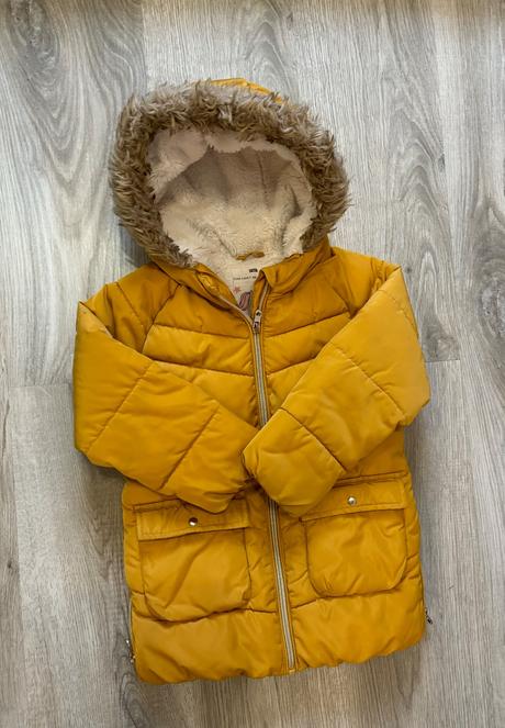 Teplá predĺžená bunda 4-5 rokov, f&f,110