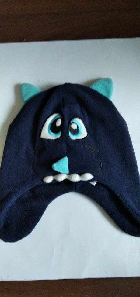 Tmavomodrá flausova čiapka, kik,122