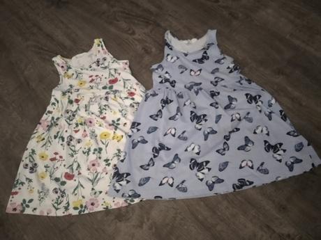 2 x šaty, h&m,134