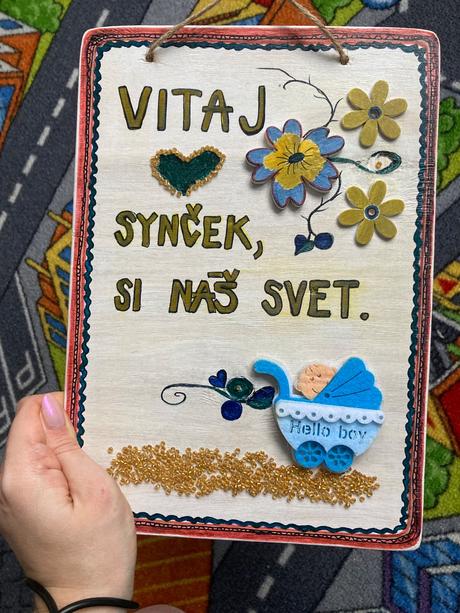 Tabulka pri narodení vitaj synček, 