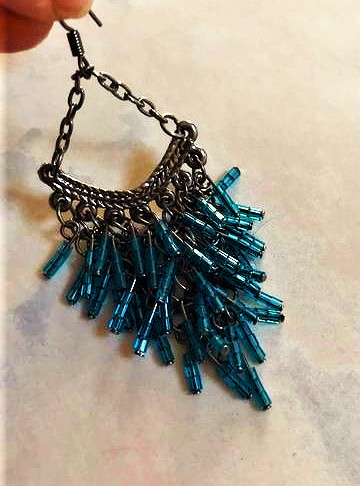 Extravagantné visiace korálková náušnice, 