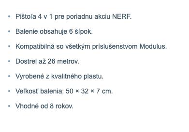 Samopal nerf modulus recon mk11, 