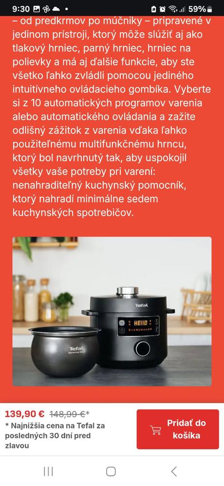 Multifunkčný elektrický hrniec ztefal, tefal