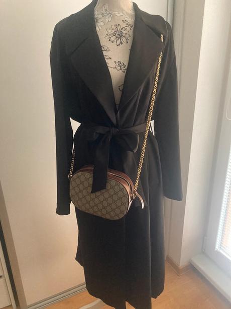 Čierny saténový trenčkot kabátik zara - veľkosť l, zara,l