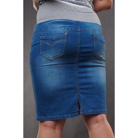 Nová tehotenská riflová sukňa s vreckami, 4xl