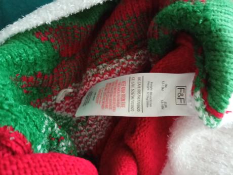 Vianočný sveter svetrík sob stromček, f&f,86