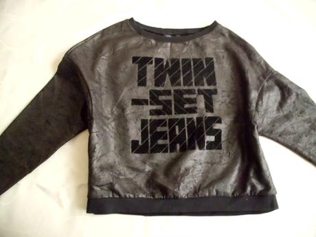 Twin-set vzhľad brúsenej kože s-m, twinset,s