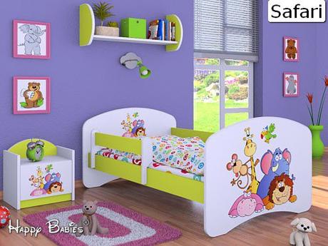 Detská postieľka happy 140x70 cm farebná+ matrac, šírka (cm): 70,dĺžka (cm): 140