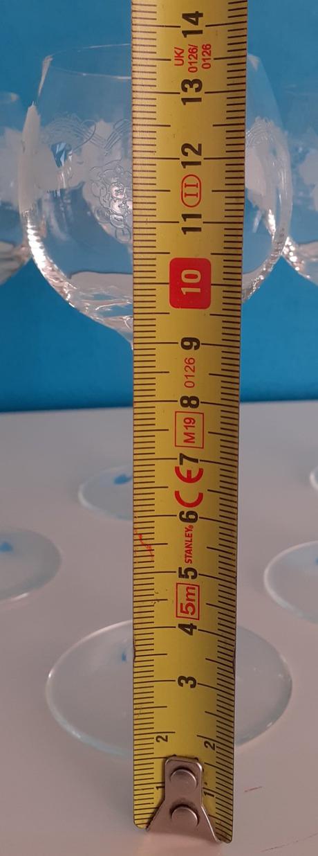 Krištáľové poháre na stopke s motívom viniča 6ks, 