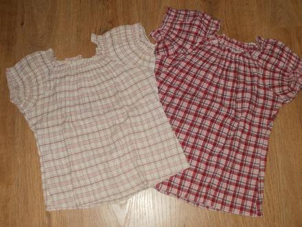 Dve krepové dievčenské tričká, 134