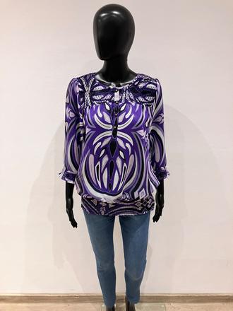 Dámska fialová vzorovaná blúzka s.oliver (m), s.oliver,m