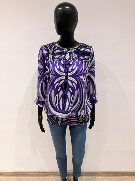 Dámska fialová vzorovaná blúzka s.oliver (m), s.oliver,m