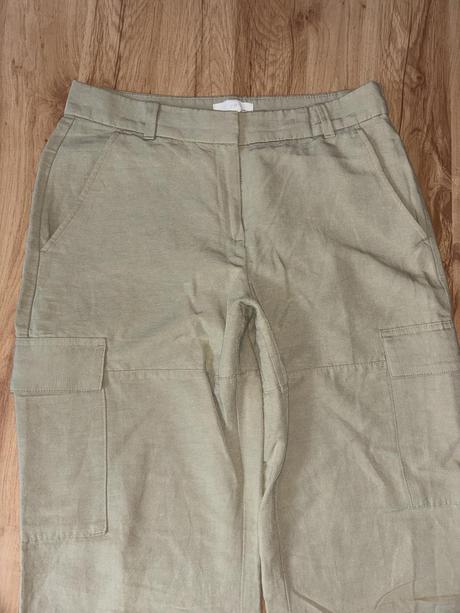 Cargo nohavice vysoký pás h&m 38, h&m,38