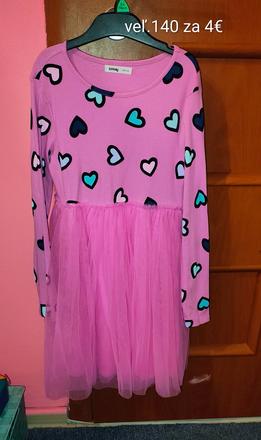 Nové šaty s dlhým rukávom veľ 140, sinsay,140
