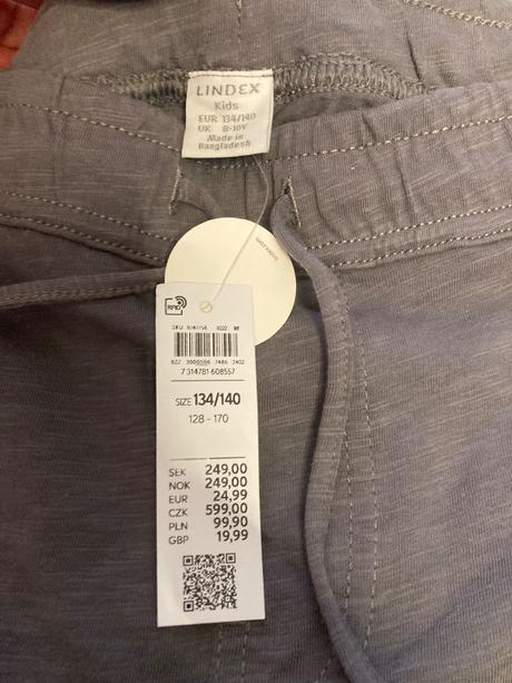 Nohavice letné tenké, lindex,134