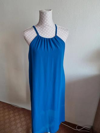 Jasnomodré padavé šaty veľ. 40, 40