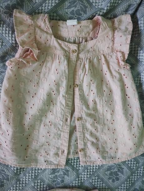 Dievčenský ružový komplet, h&m,80