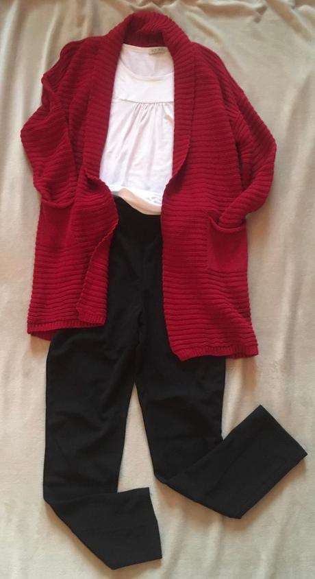 Nohavice, kardigán, triko, 42