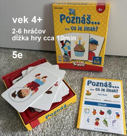Spoločenská hra poznáš co je jinak, zn.amigo vek4+,