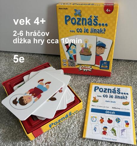 Spoločenská hra poznáš co je jinak, zn.amigo vek4+,