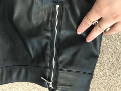 Koženková sukňa do a, fishbone,l