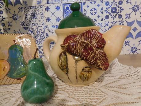 Do zelena dekorácia kuchyňe mažiar,hruška mramor,