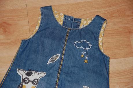 Žirafkové riflové šatôčky a pančušky, next,80