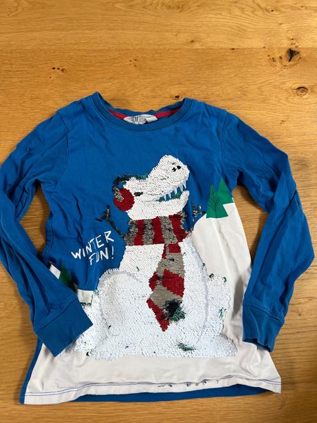 Chlapcenske tricko vianocny t-rex, h&m,128