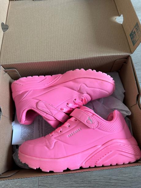 Skechers neon pink tenisky 34, skechers,34