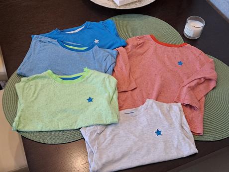 Tričká 5 ks, f&f,110