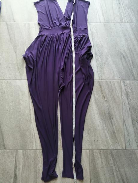 Luxus fialový overal chantall,v40,hodváb.polyester, chantall,40