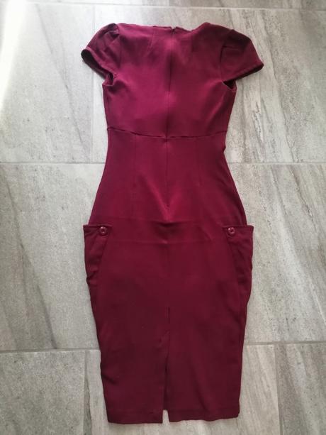 Bordové šaty asos, v36, 36